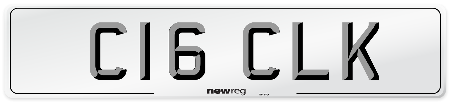 C16 CLK Number Plate from New Reg